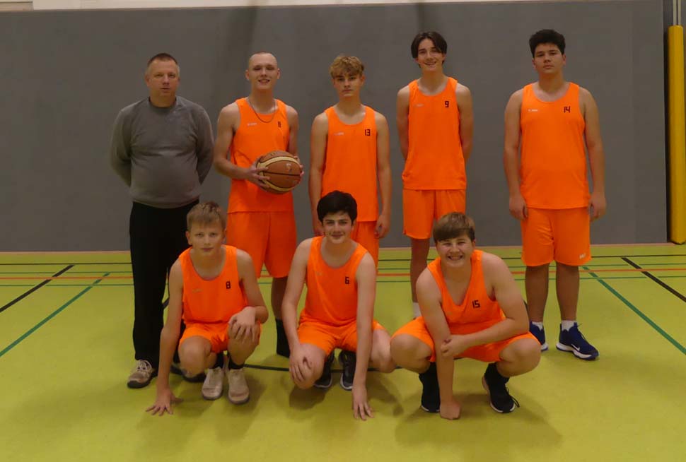 das bild zeigt die spieler des männlichen u16 teams